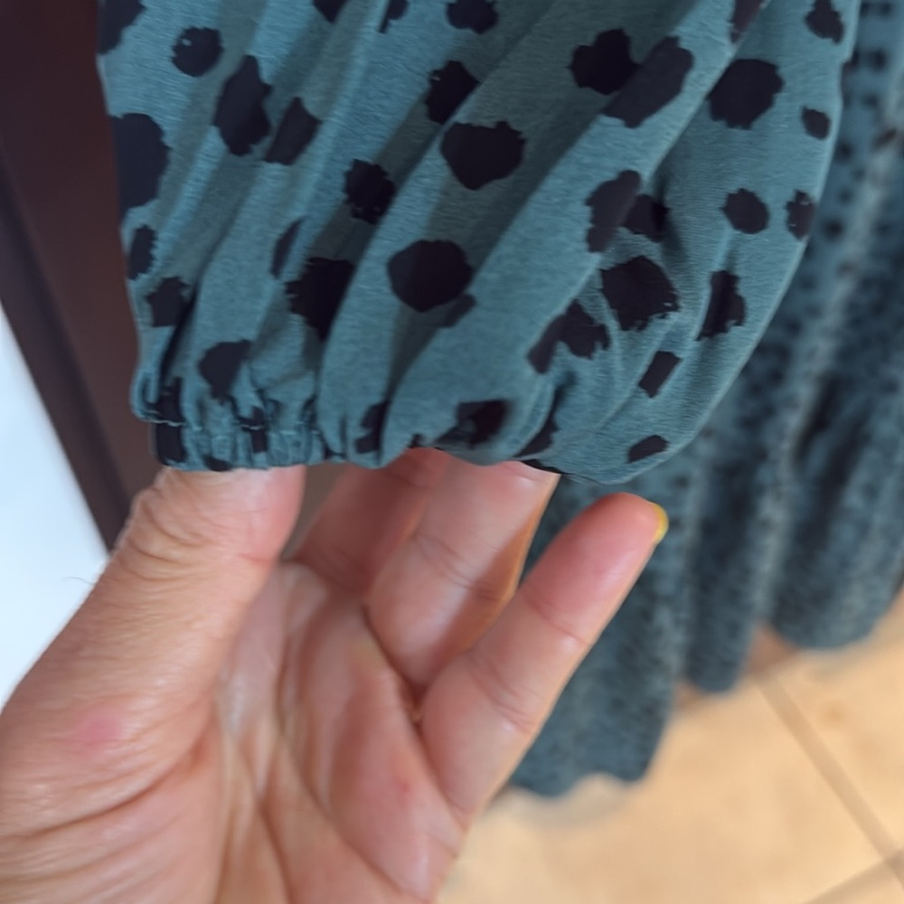 Misguided Women’s Long sleeves leopard print maxi dress Green/black Size Small - Picture 4 of 12